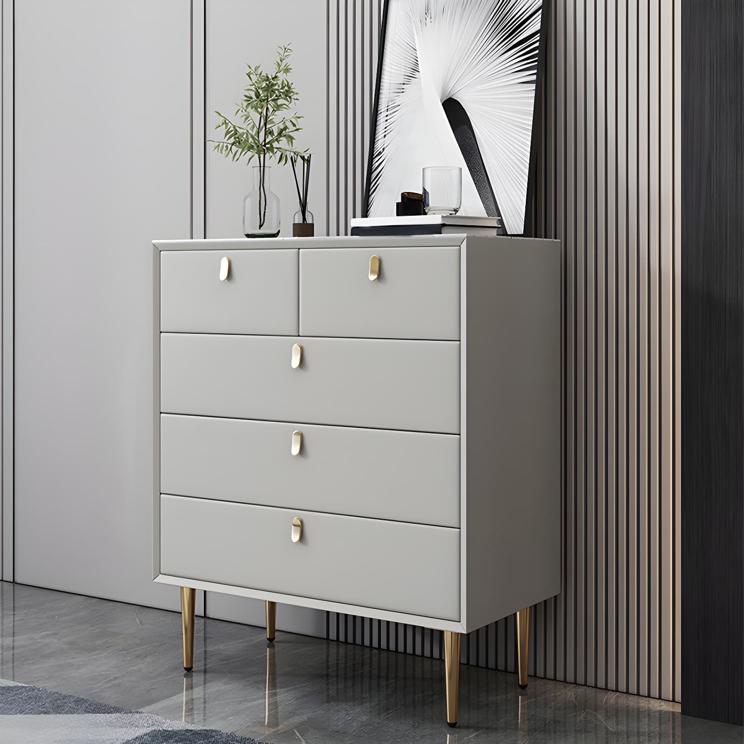 15.6-inch W Storage Chest Classic Glam Dresser with 5/6/7/9 Drawers thumbnail 17