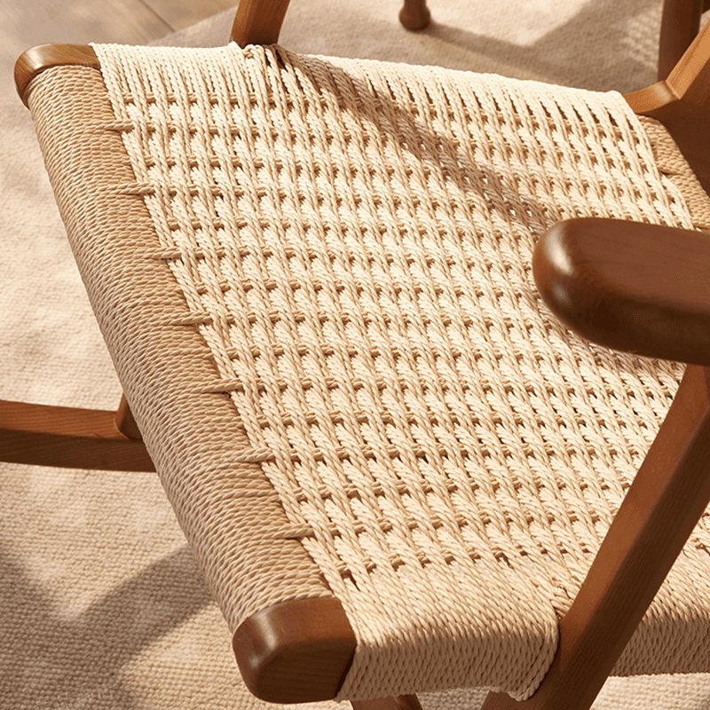 Asian Style Wicker Front Porch Rocking Chairs with Track Arm thumbnail 12