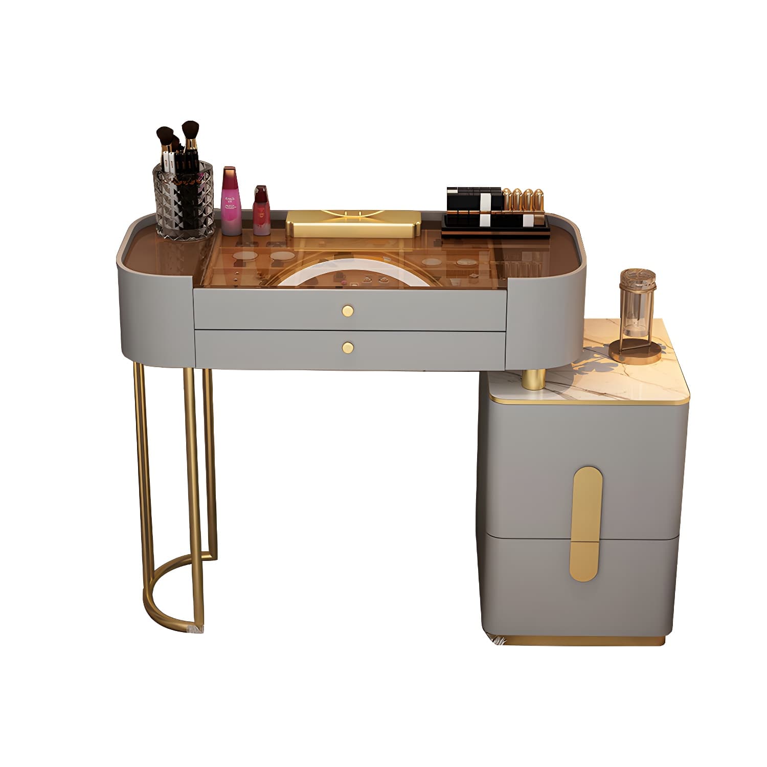 Contemporary Make-up Vanity with 4/5 Drawers,15.75 inch Wide thumbnail 22