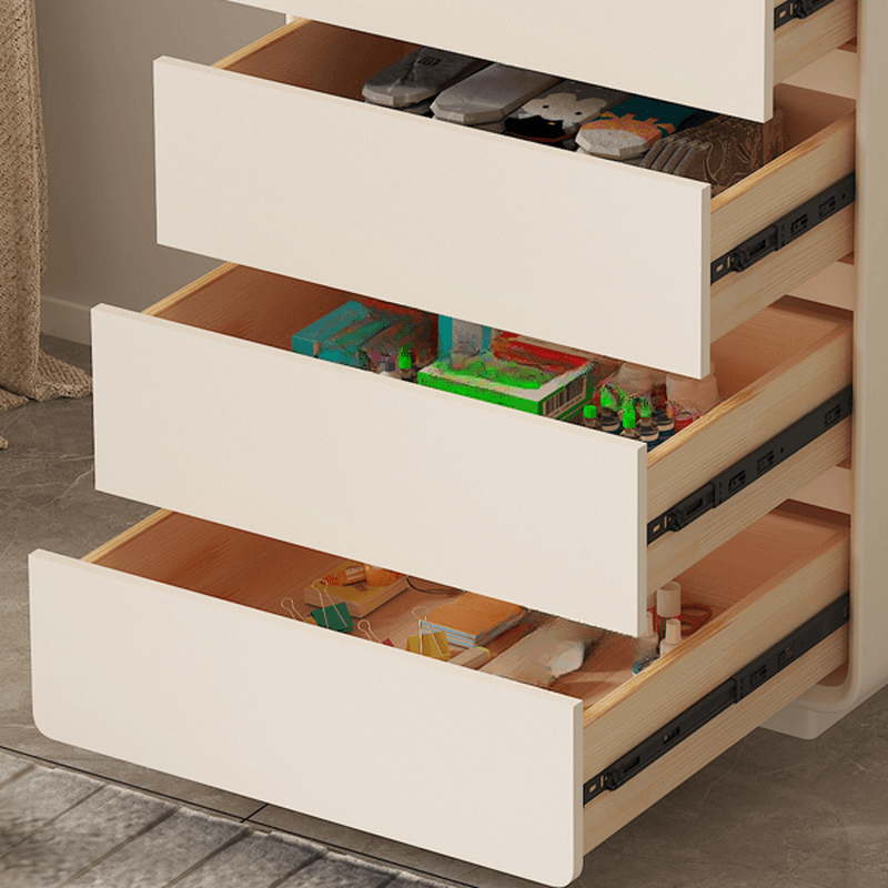 Chalk Casual Particle Board Wood Bachelor Chest/Console Dresser/Semainier with 5 Drawers/3 Drawers/4 Drawers Vertical/Horizontal thumbnail 4