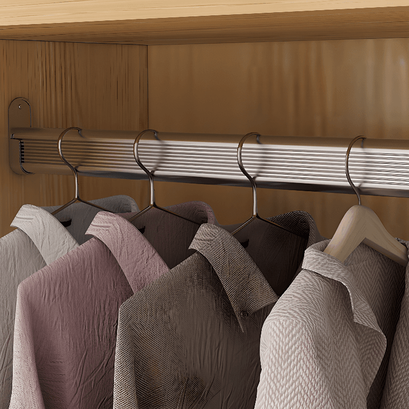 Natural Finish Self-supporting 2-Drawer Wardrobe in Solid and Manufactured Wood thumbnail 6