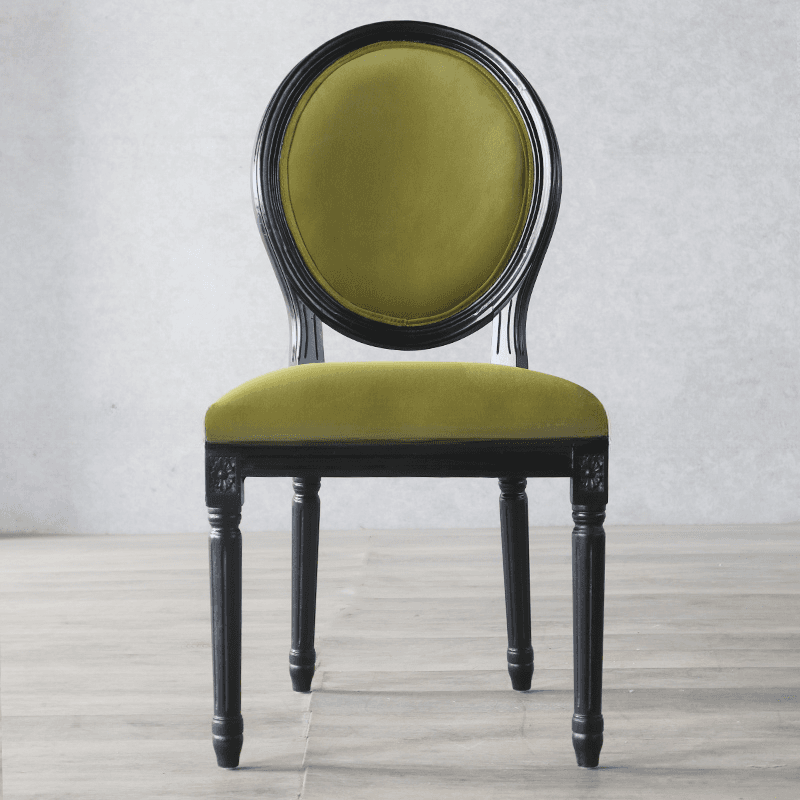 Victorian Style Side Chair with King Louis Back and Bordered Frame, Balanced Stability thumbnail 7
