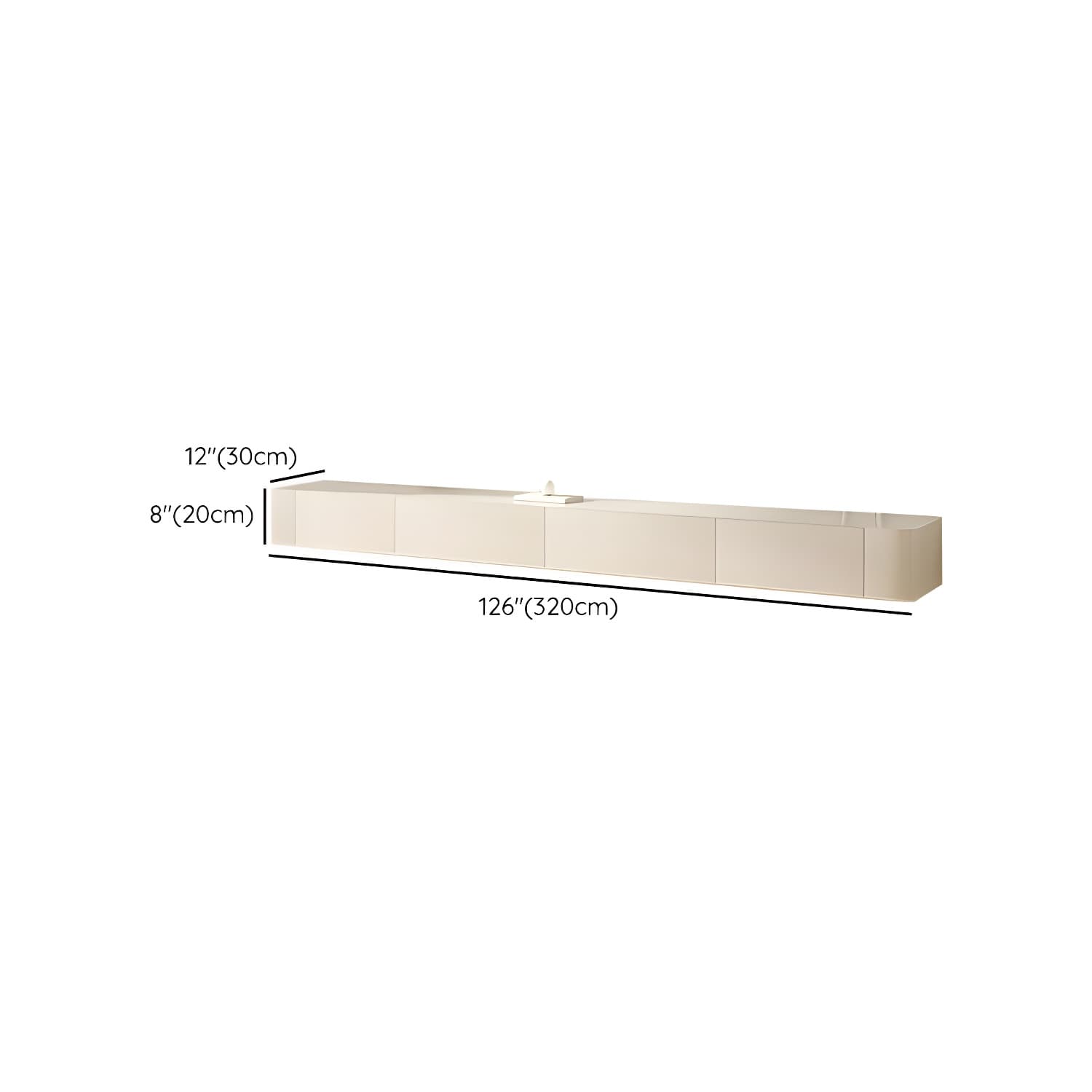 Scandinavian Solid Wood Frame Wall-mounted TV Media Stand with Drawers and Door thumbnail 23