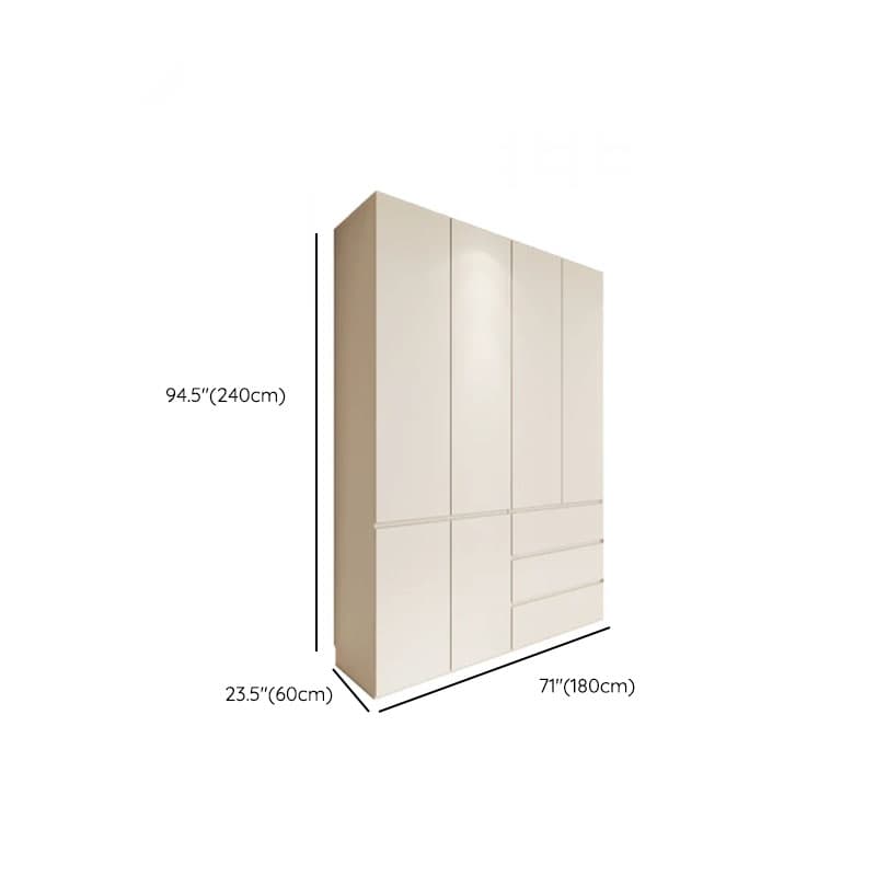 Beige Manufactured Wood Independent Wardrobe Closet with Soft Close Drawer, Soft Close Door, Interior Shelves, and Articulated Mechanism thumbnail 18