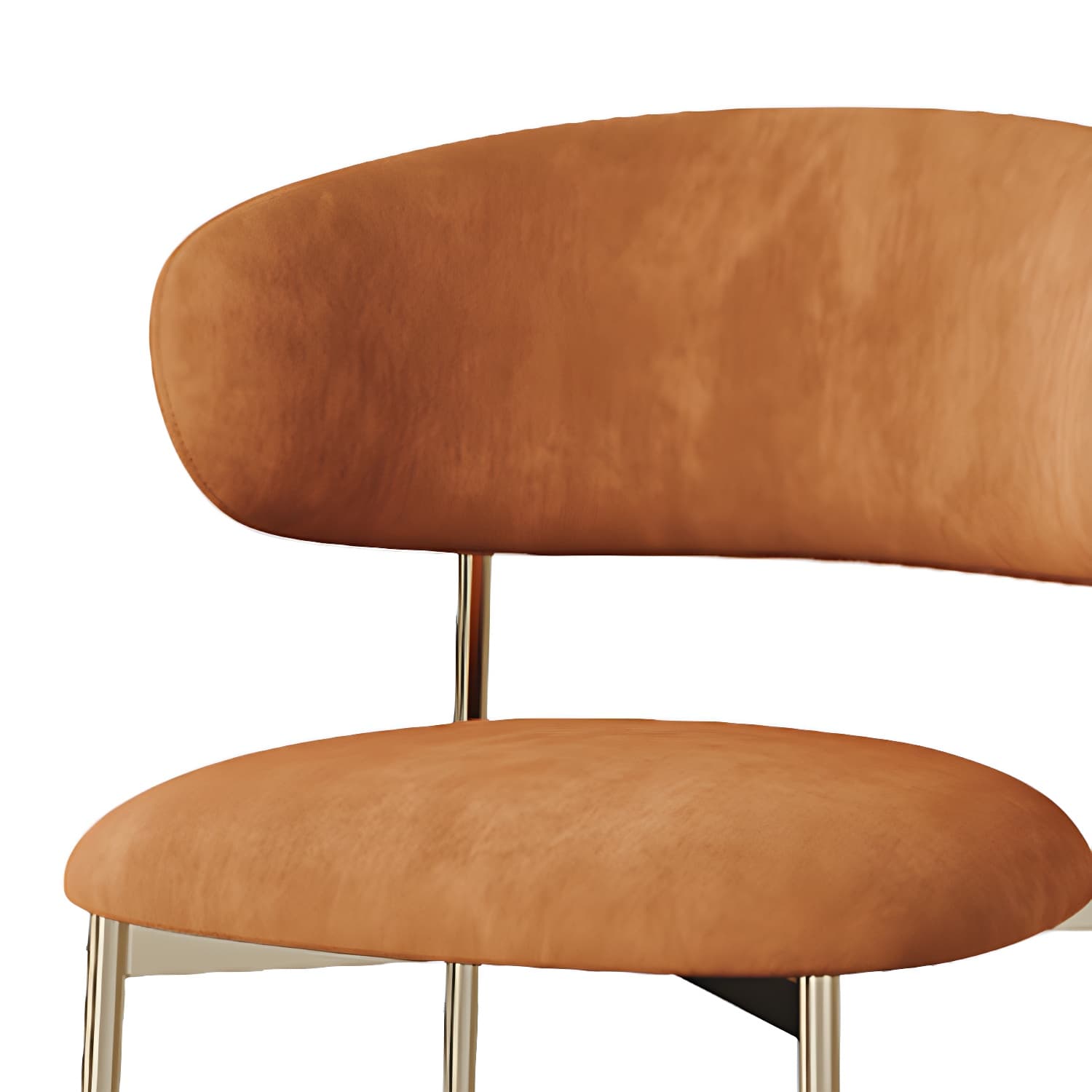 Restaurant Scandinavian Upholstered Side Chair Matte Finish Open Back Dining Chair thumbnail 14
