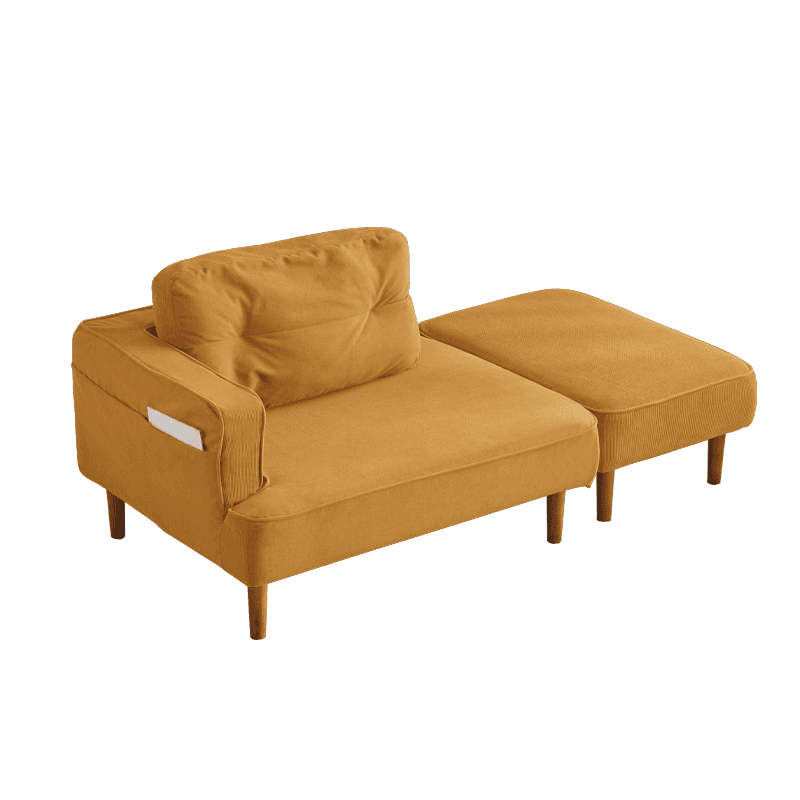 Contemporary Modern Solid Color Scratch-immune Standard Sofa/Loveseat/Single Sofa in Gray/Sage/Sepia for 2 People with Receptacle and Ottoman thumbnail 7