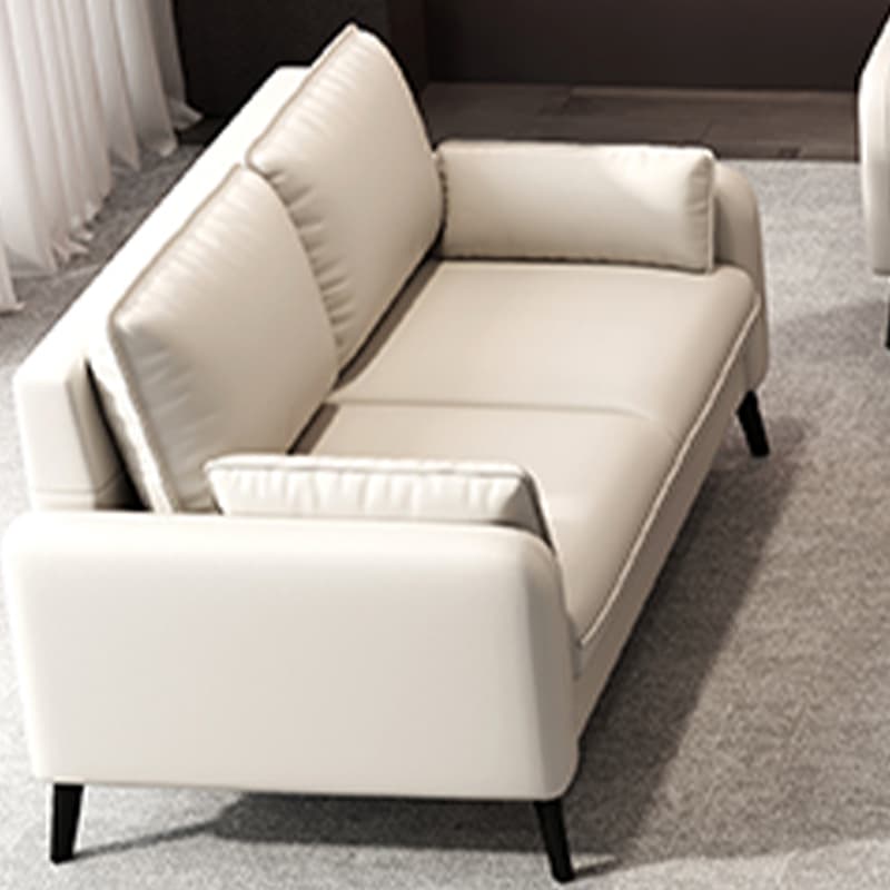 Modern Solid Color Loveseat with Square Arm and Wide Pillow Back for Living Spaces thumbnail 10
