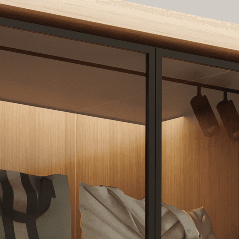 Casual White Lumber Wardrobe Closet with Soft Close Drawer, Door, Interior Shelves, and Clothing Rod thumbnail 3