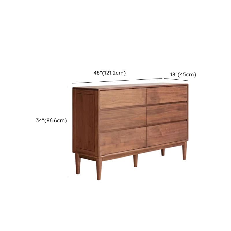Modish Horizontal/Vertical Cocoa Double Dresser/Lingerie Chest in Raw Wood with 5 Drawers/7 Drawers/6 Drawers thumbnail 15