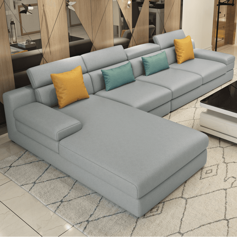 L-Shape Sofa Chaise with Left Hand Facing Orientation, Standard Foam Seat, Adjustable Headrest, and Concealed Support thumbnail 14
