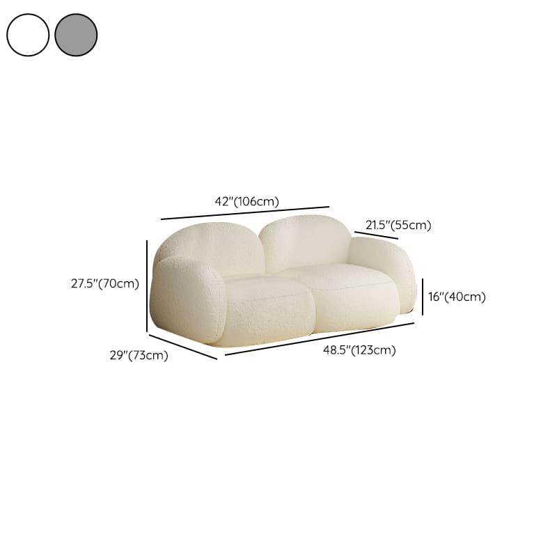 Grey/Green/Coffee Upholstered Cushioned Loveseat with Armrest Living Room thumbnail 20