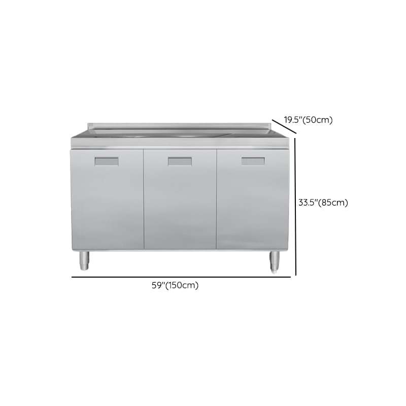 Minimalist Standard/Narrow Metal Buffet Table Kitchen Cupboards with 3 Shelves & 4 Doors/3 Doors/2 Doors thumbnail 14