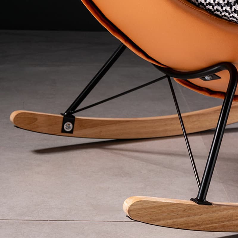 Comfortable Upholstered Rocking Chair with Solid Wood Frame for Modern Home Decor thumbnail 15