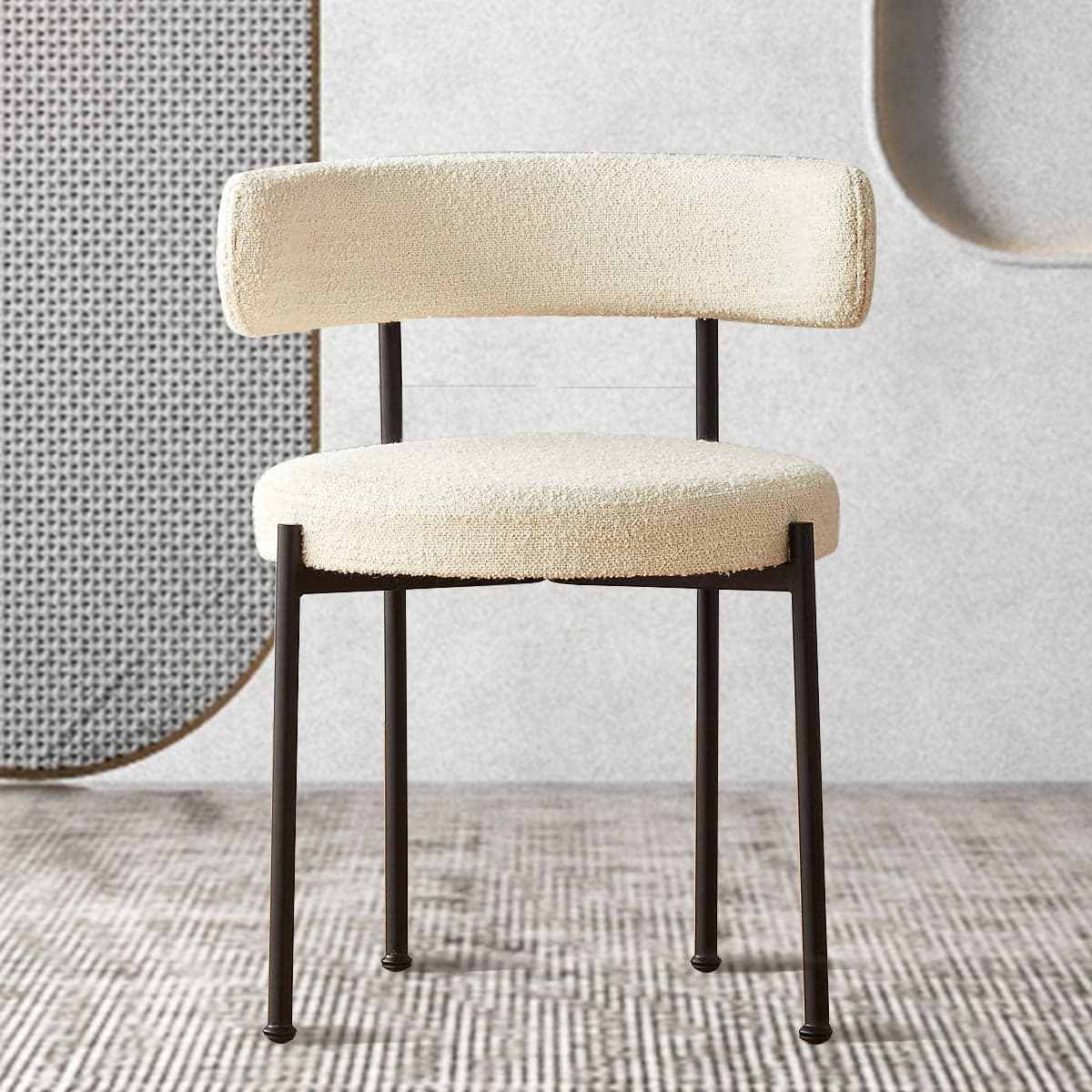 Modern Style Upholstered Side Chair Open Back Dining Chair for Dining Room thumbnail 10