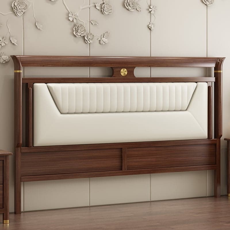 Trendy Panel Headboard in Natural Wood with No Distressing, Rectangle Shape for King/Queen/Full Bed, Featuring Sponge Upholstery and Standard Height thumbnail 5