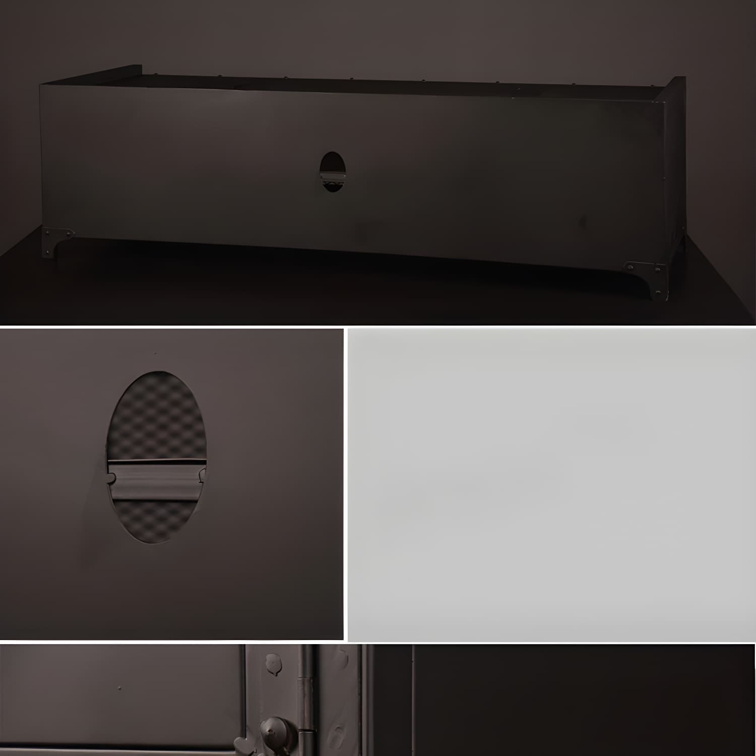 17.72"H TV Stand Enclosed Storage Industrial Style TV Console with 4 Doors thumbnail 6