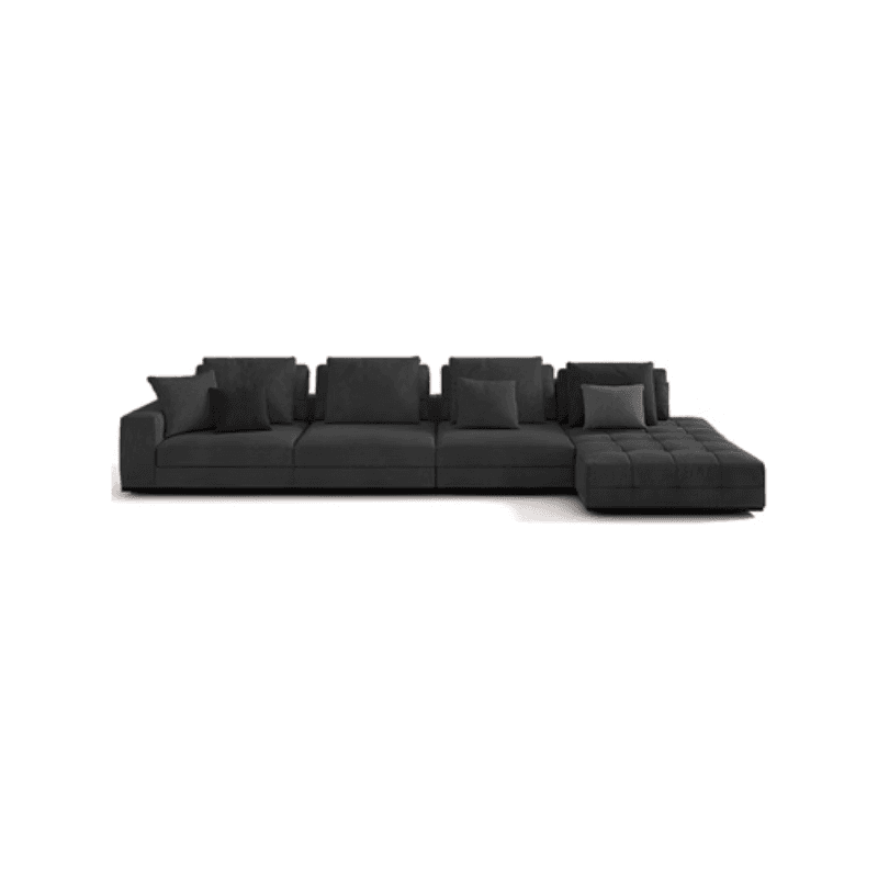 L-Shape Corner Sectional in Dark with Button-tufted Upholstery thumbnail 2