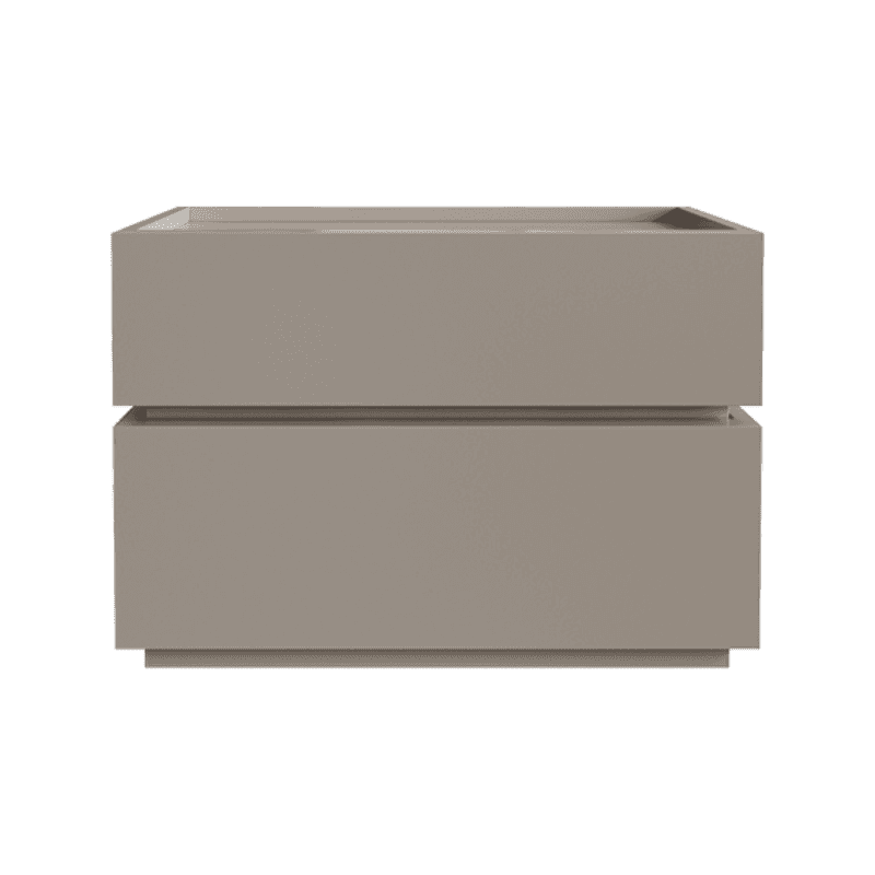 Organic Modern Nightstand With Drawer Organization Featuring 2 Drawers and Real Wood Countertop thumbnail 5