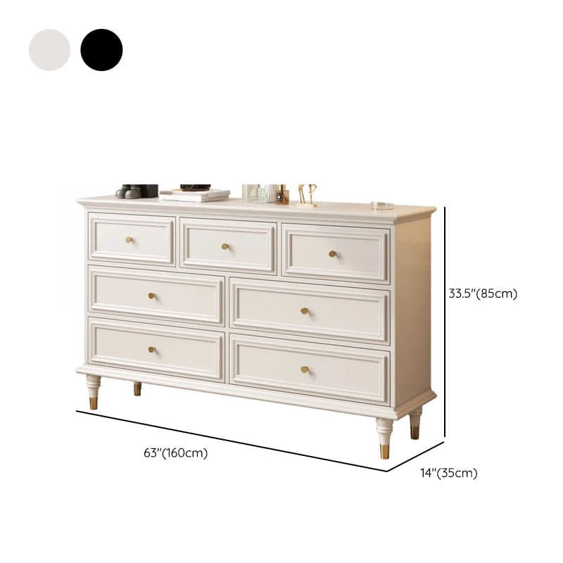 Trendy Natural Wood Console Dresser with 9/7/6 Drawers in Horizontal/Vertical Orientation thumbnail 10