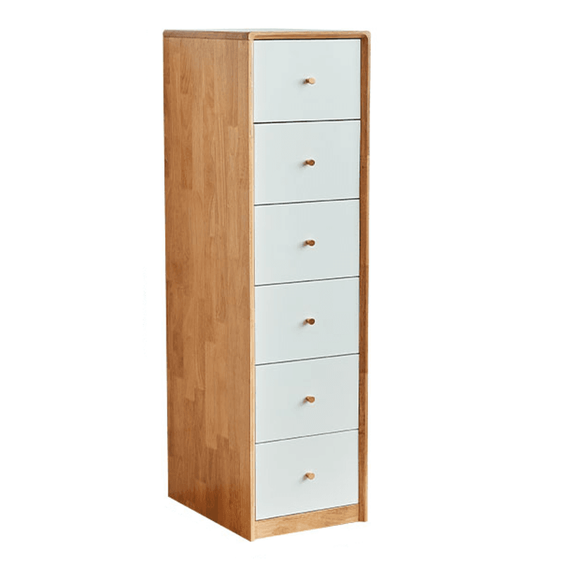 Minimalist Natural Wood Bachelor Chest with 6 Drawers, Vertical Orientation thumbnail 16