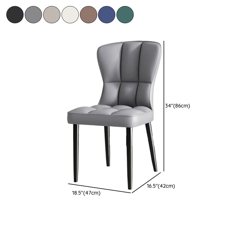 Casual/Lavish Side Chair with Wingbacked Upholstered Design and Steel Legs thumbnail 14