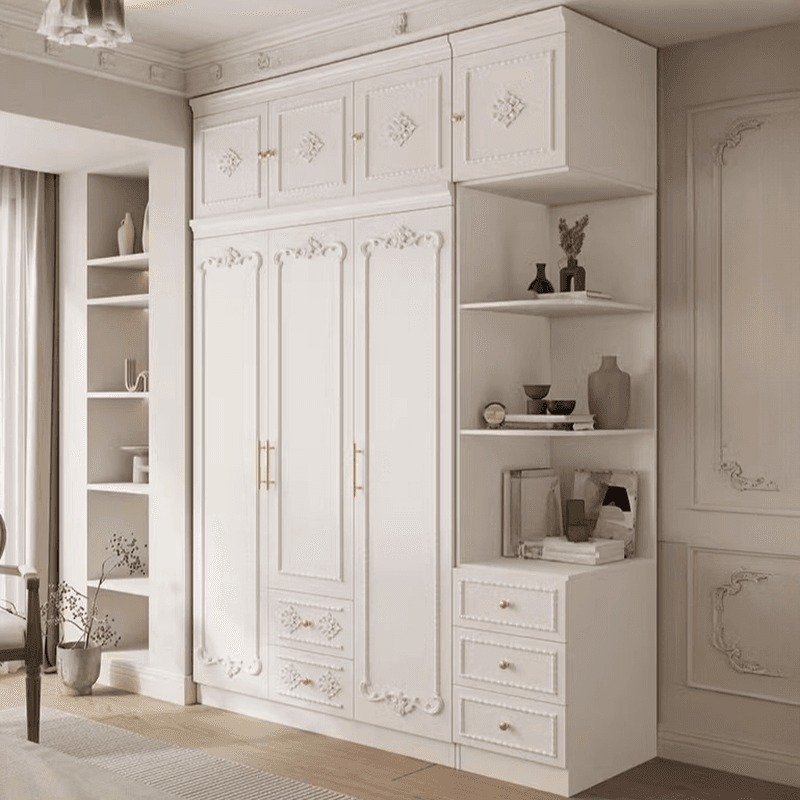 White Simple Timber Wardrobe Closet Soft Close Drawer Soft Close Door Interior Shelves thumbnail 13