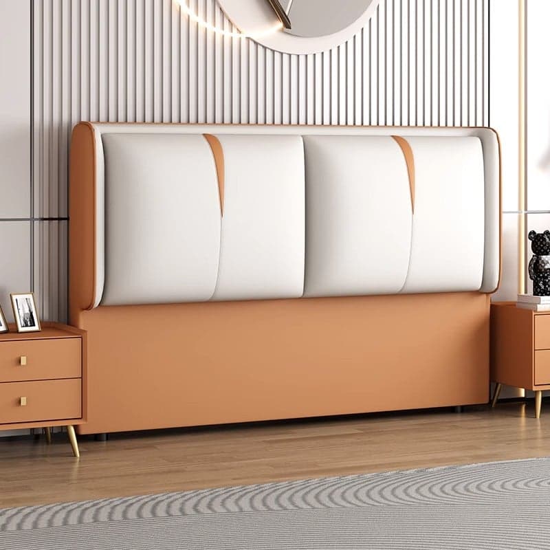 Minimalist Rectangle Timber Panel With Legs & Sponge Cushion for King(76"W x 80"L)/Queen(60"W x 80"L)/Full(54"W x 75"L) Bed, Standard（36-55“） thumbnail 5