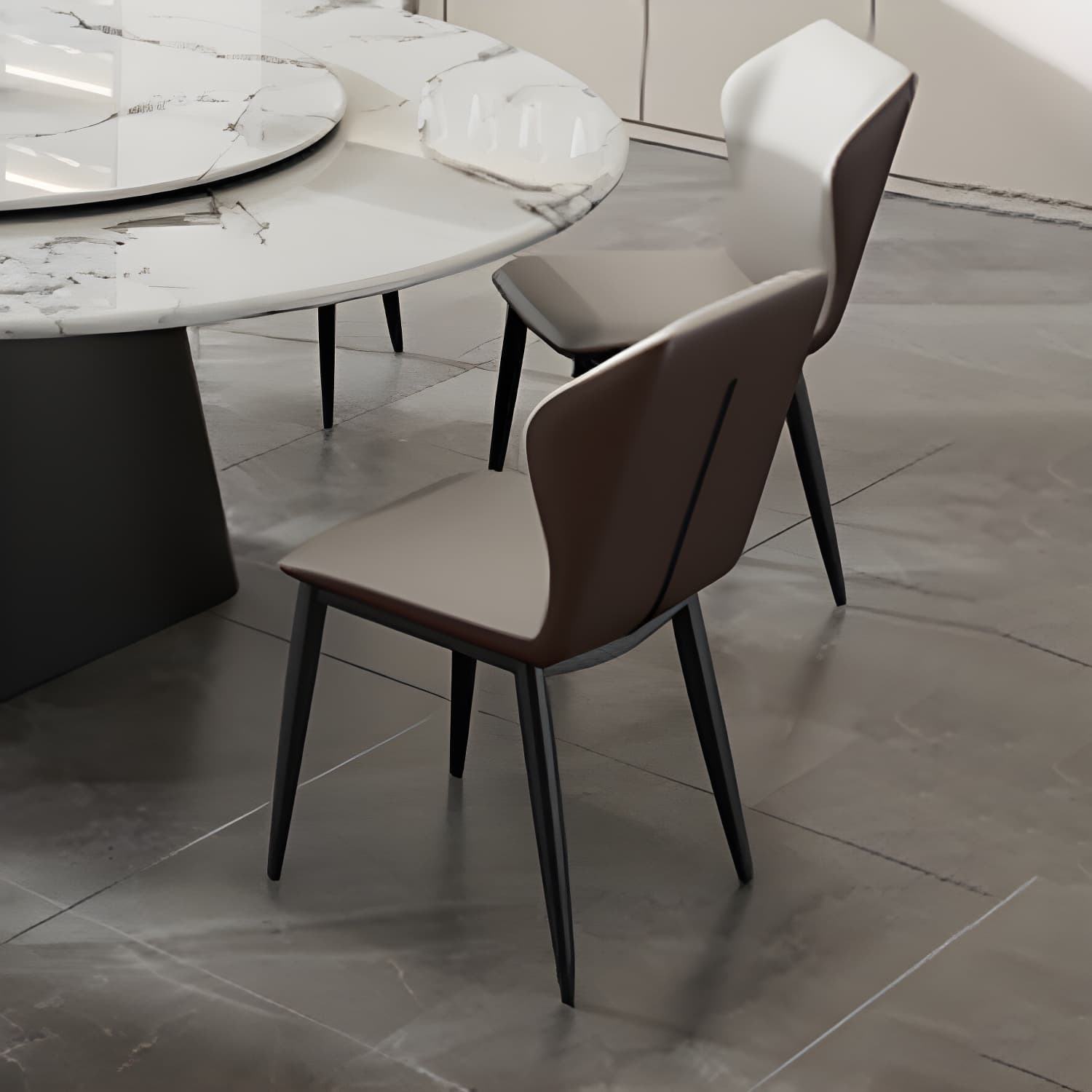 Modern 1/6/7/13 Pieces Furniture Round Stone Dining Set in White thumbnail 7