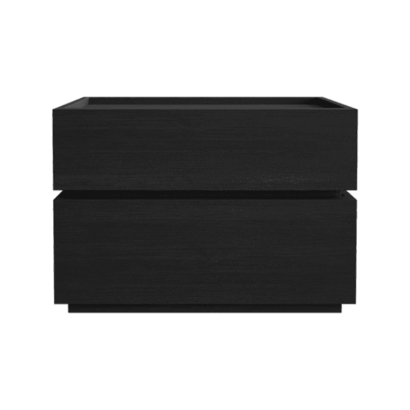 Organic Modern Nightstand With Drawer Organization Featuring 2 Drawers and Real Wood Countertop thumbnail 4