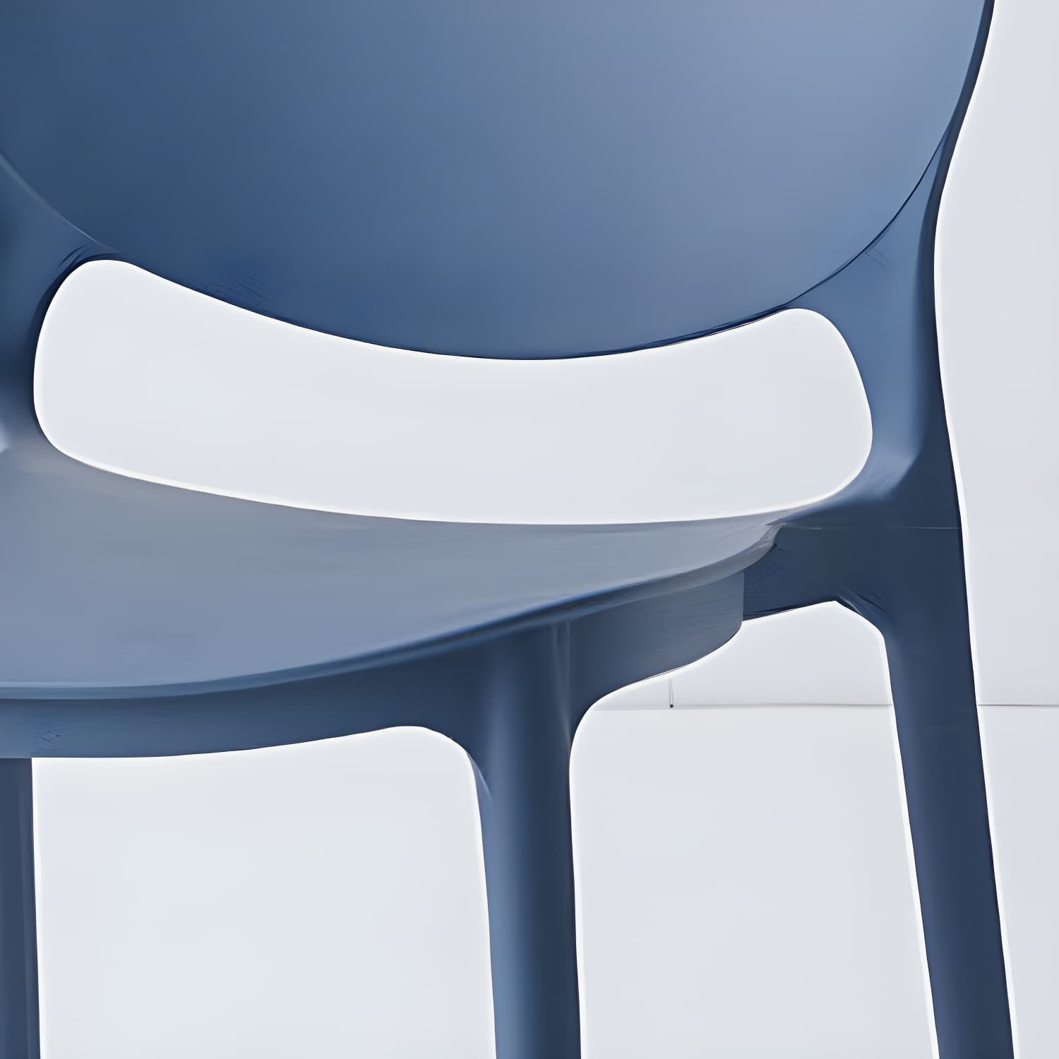 Modern Style Stackable Plastic Chair Open Back Dining Side Chair (Set of 4) thumbnail 19