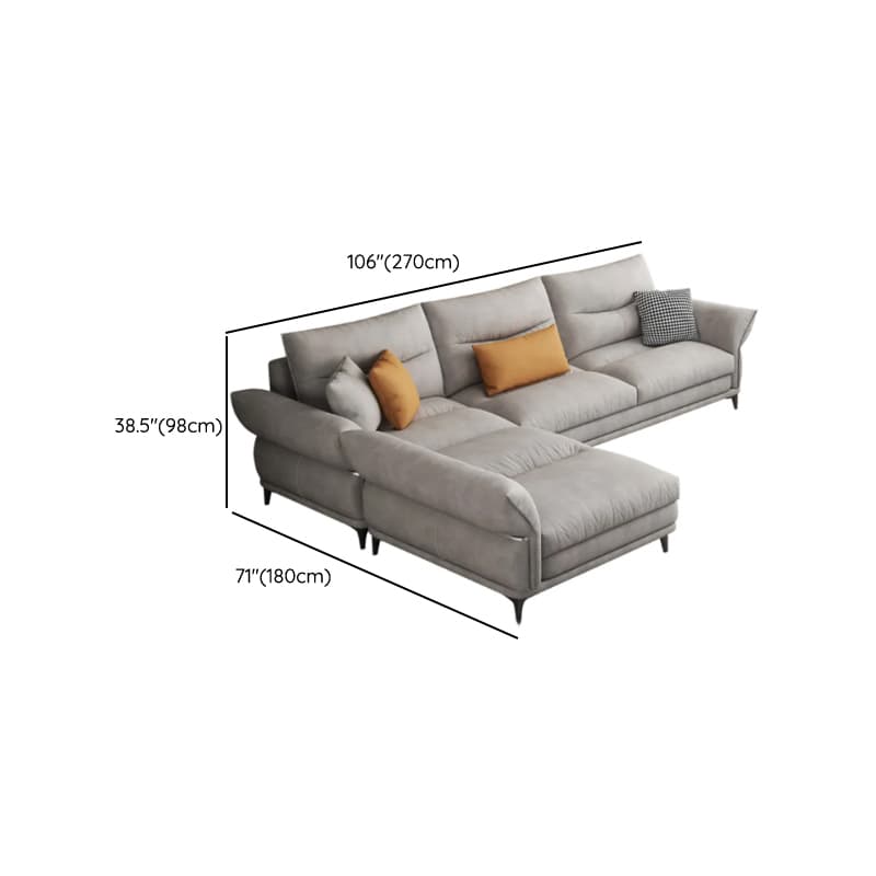 L-Shape/Straight Reversible/Horizontal Sofa Chaise/Sofa with Natural Wood Frame for Seats 5 thumbnail 16