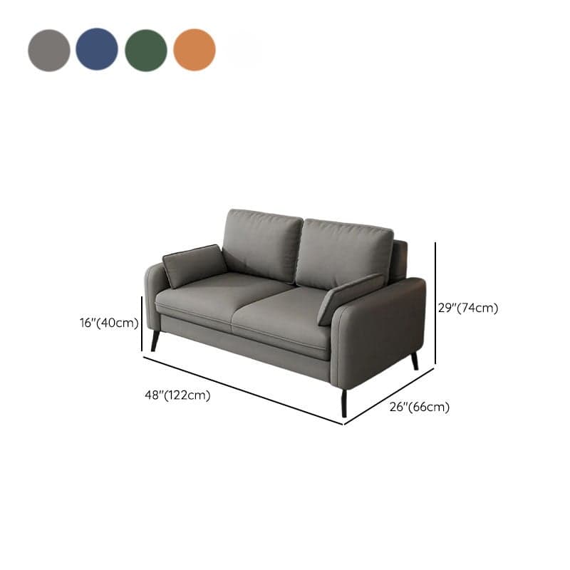 Tear Resistant Loveseat in Gray/Navy Blue/Amber Color with Arm thumbnail 15