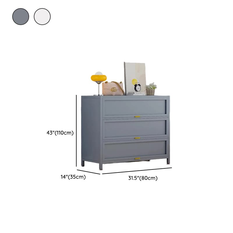 Casual Iron Desk Combo Dresser with Multiple Cabinets and Interior Shelves Options thumbnail 12