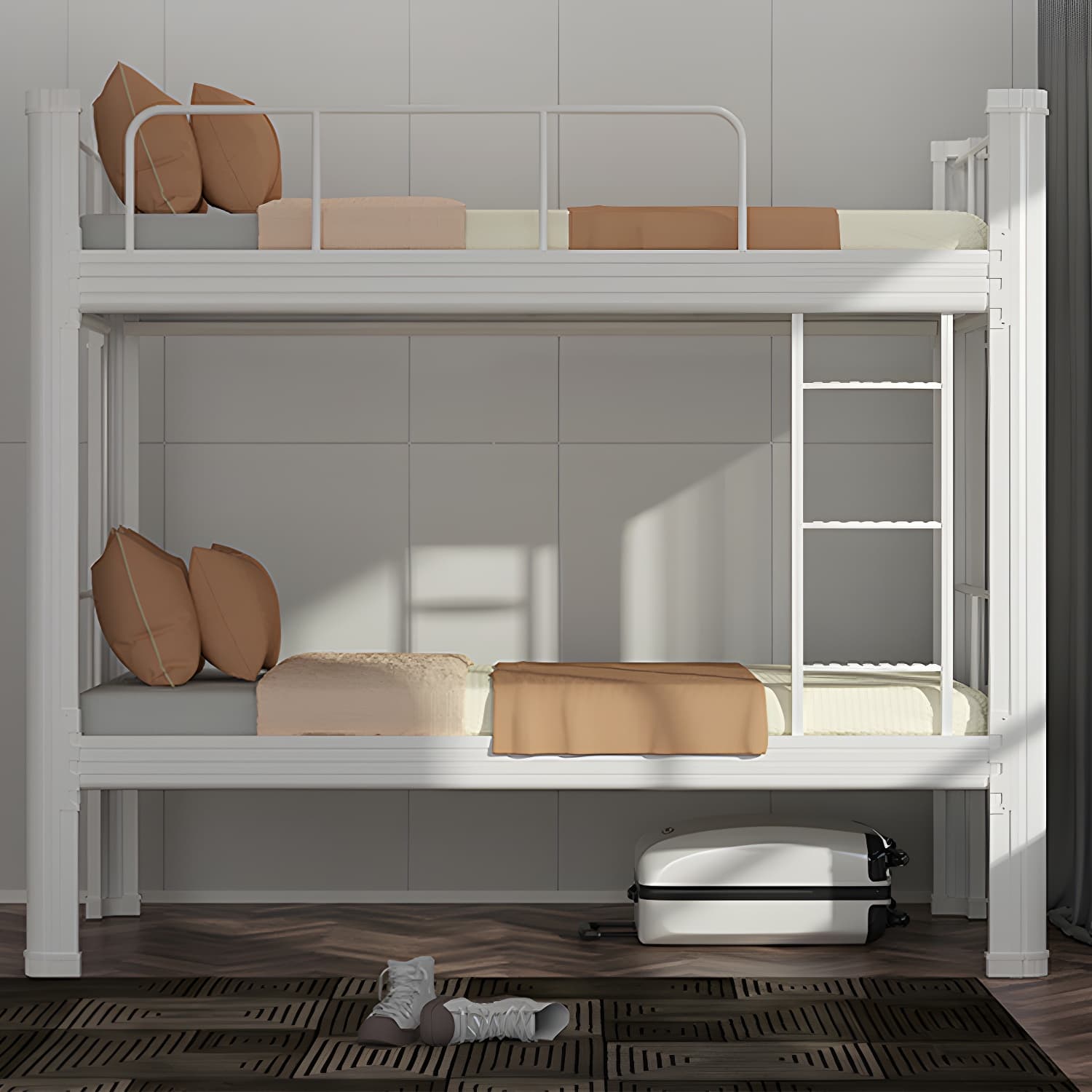 Sleek Iron Frame Modern Bed - Solid Construction and Clean Design for a Restful Sleep thumbnail 5