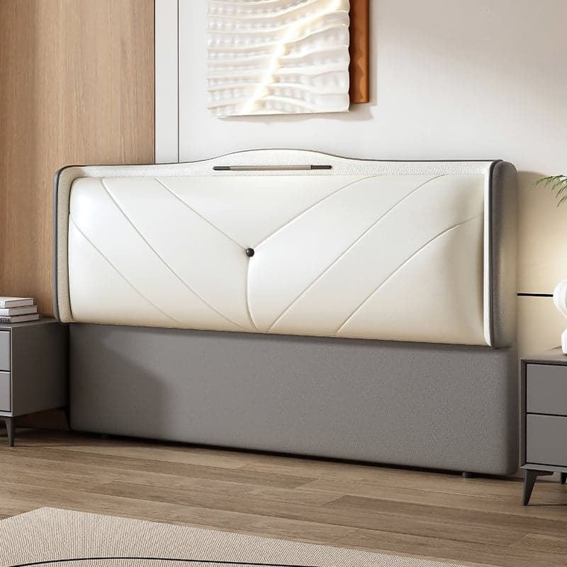 Art Deco Style Panel Headboard in Pine Wood with No Distressing, Rectangle Shape for King/Queen/Full Bed, Featuring Sponge Upholstery Fill and Standard Height thumbnail 6