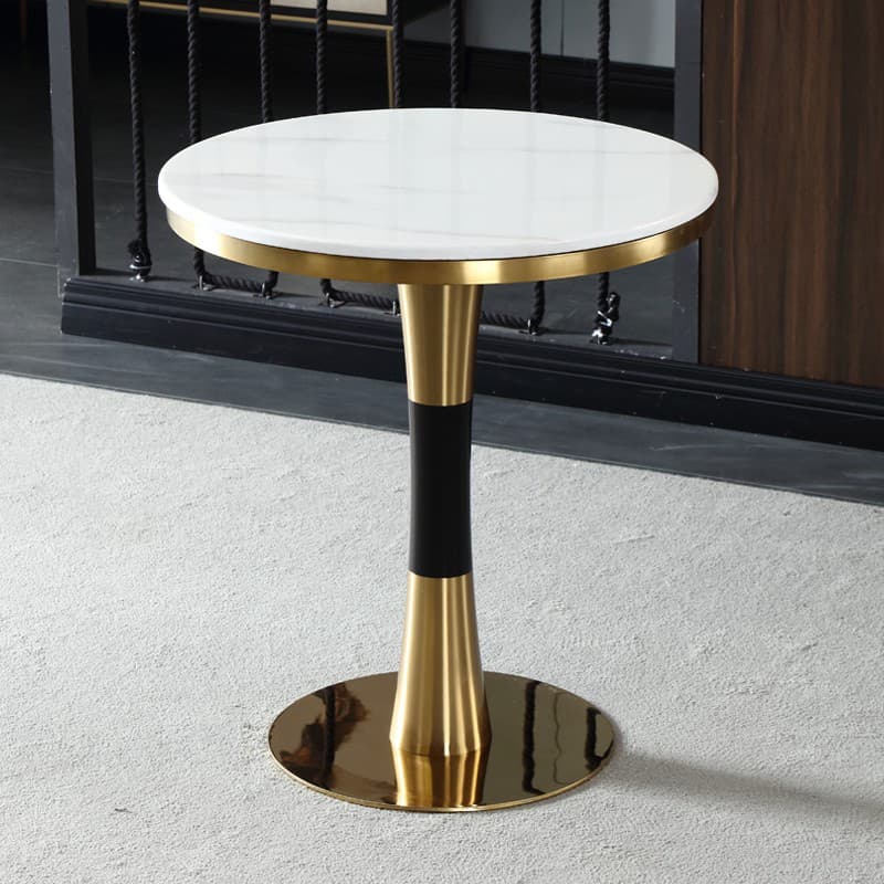 Glamorous Rounded Stone Dining Table for 2, Scratch-proof and Fixed Mechanism thumbnail 13