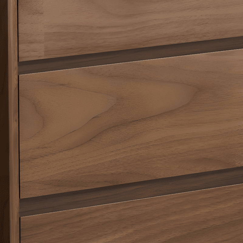 Cocoa Simplistic Natural Wood Double Dresser/Lingerie Chest with 6/9/5 Drawers in Horizontal/Vertical Orientation thumbnail 7