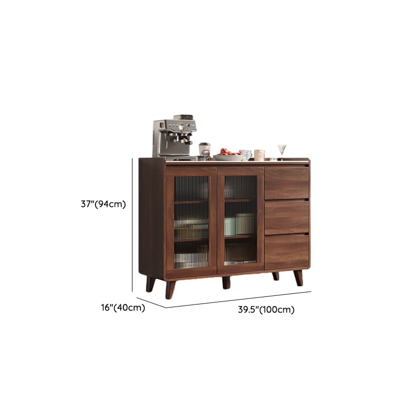 3 Drawers & 2 Doors/3 Doors/4 Doors Standard/Narrow Sintered Stone Sideboard with Drawers & Adaptable Shelf, Cocoa thumbnail 9