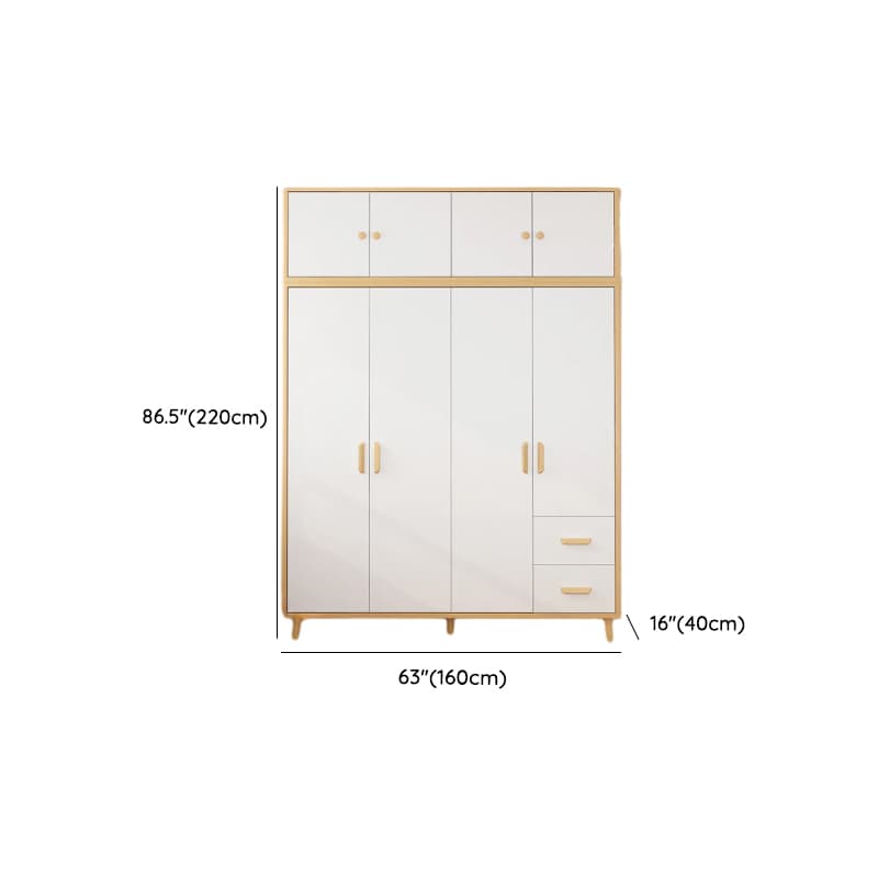 Natural Finish Self-supporting 2-Drawer Wardrobe in Solid and Manufactured Wood thumbnail 27