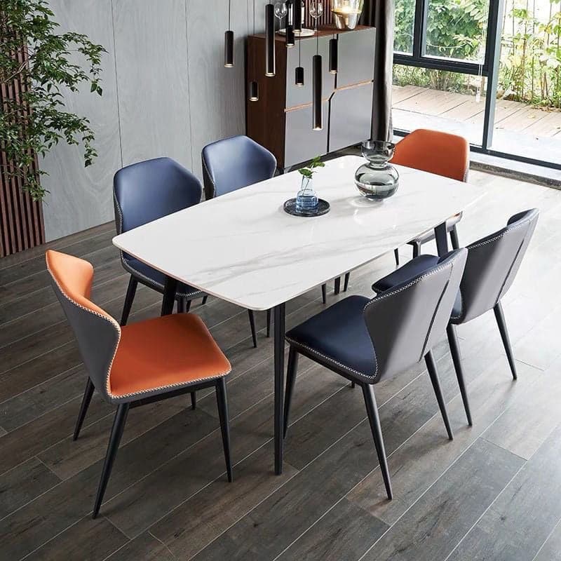 Simplistic Rectangular Slate Stone Dining Table for 4 People/Seats 2/Seats 10, Scratch-proof, Standard Height thumbnail 3