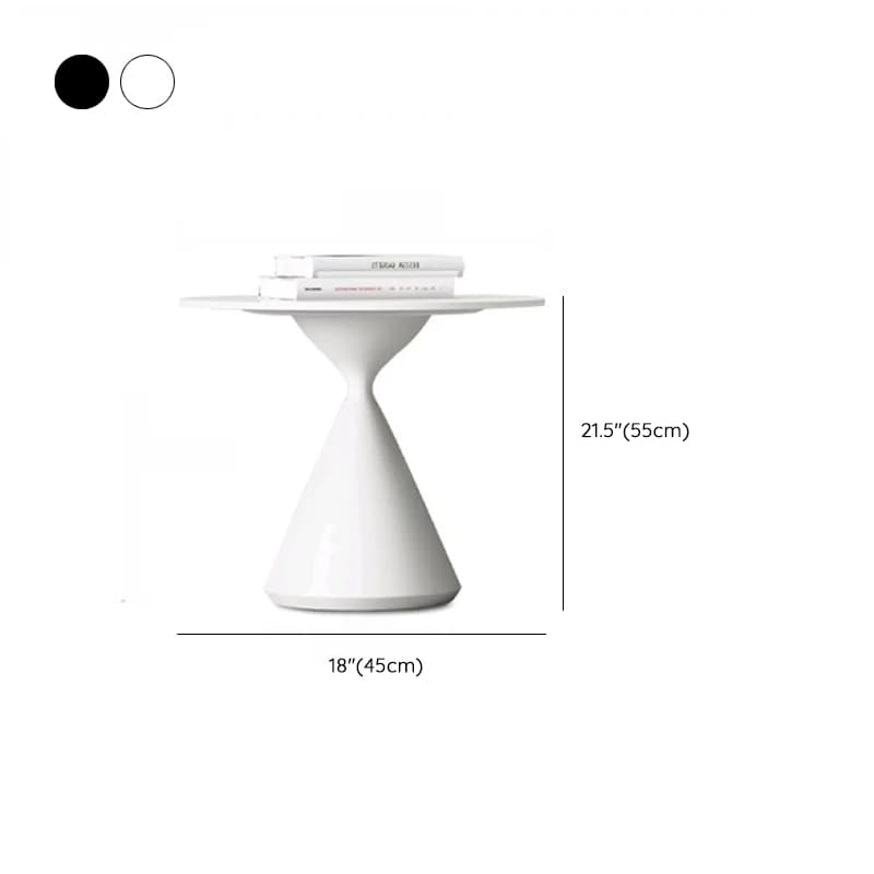 Single/Nesting Postmodern Circular-shaped Chalk/Ink Sintered Stone Pedestal Base Side Table thumbnail 13