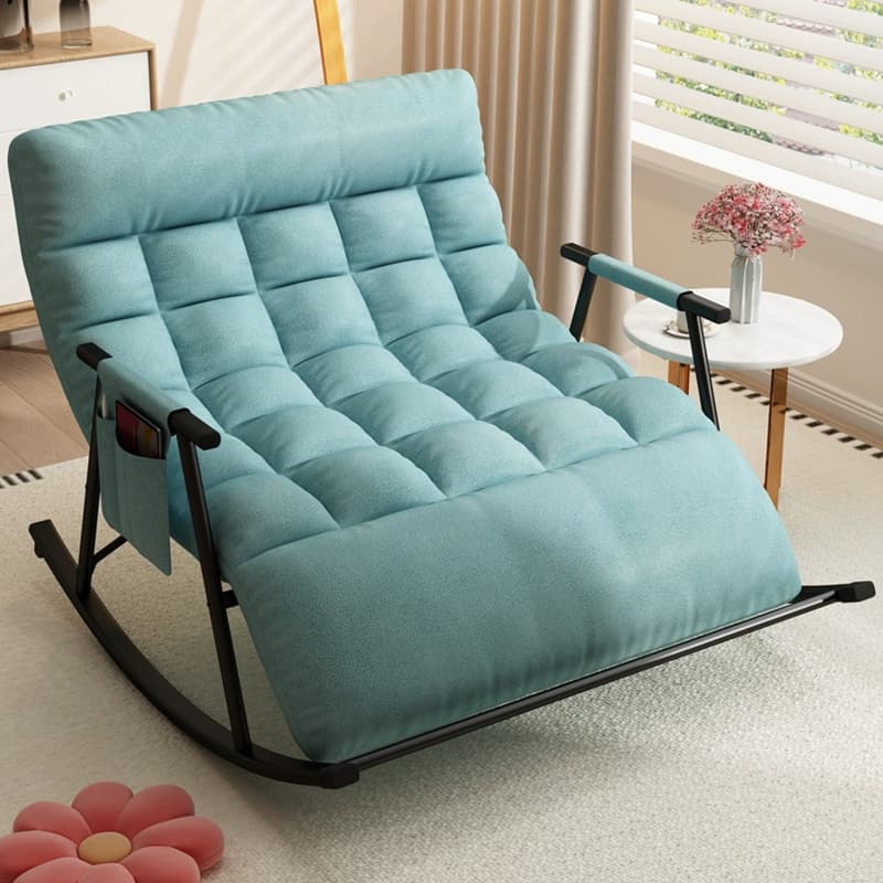 Stylish and Modern Upholstered Rocking Chair for Home Decor - Comfortable Seating with Track Arms thumbnail 12