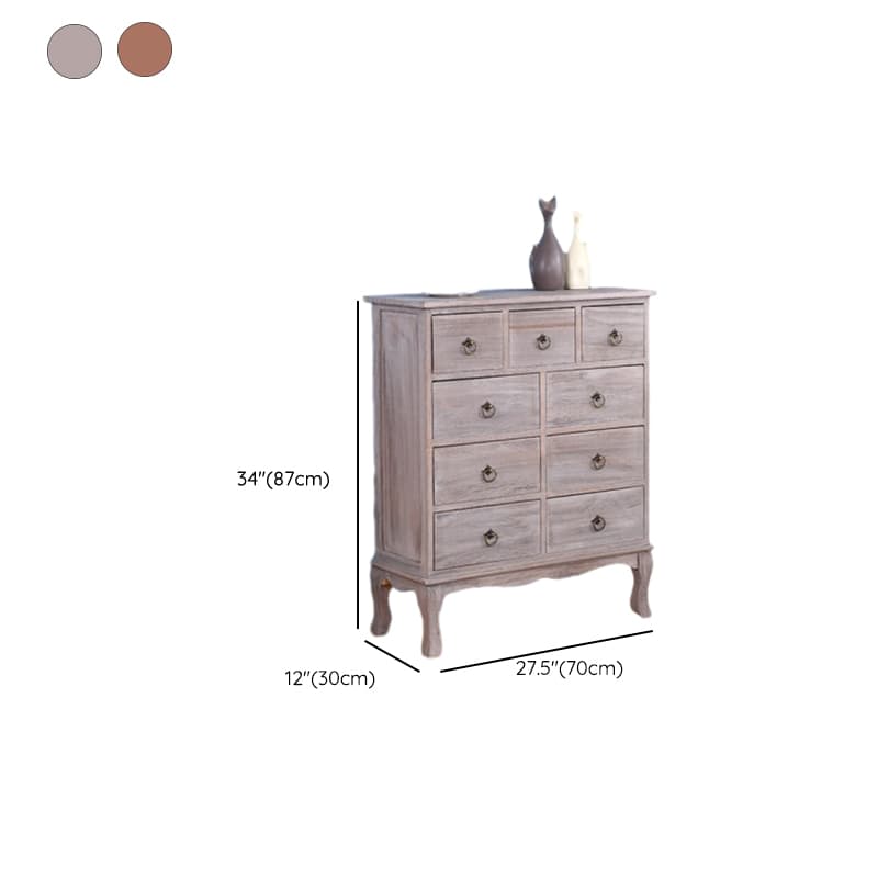 French Wood Vertical Console Dresser with 9 Drawers/7 Drawers/10 Drawers thumbnail 22