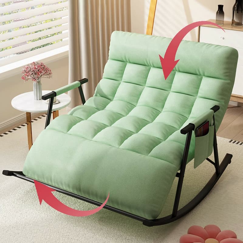 Stylish and Modern Upholstered Rocking Chair for Home Decor - Comfortable Seating with Track Arms thumbnail 10
