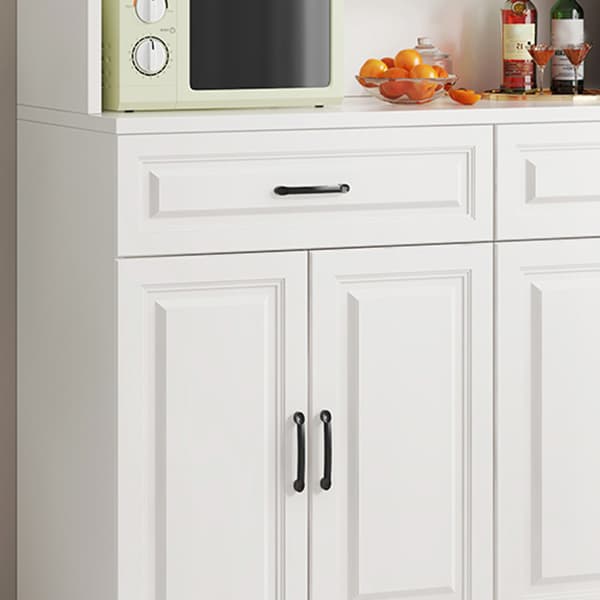 Freestanding Open Kitchen Storage Cabinet with Microwave Shelf, Countertop and Kitchen Appliance Storage for Kitchen in a Modish Style - image 4