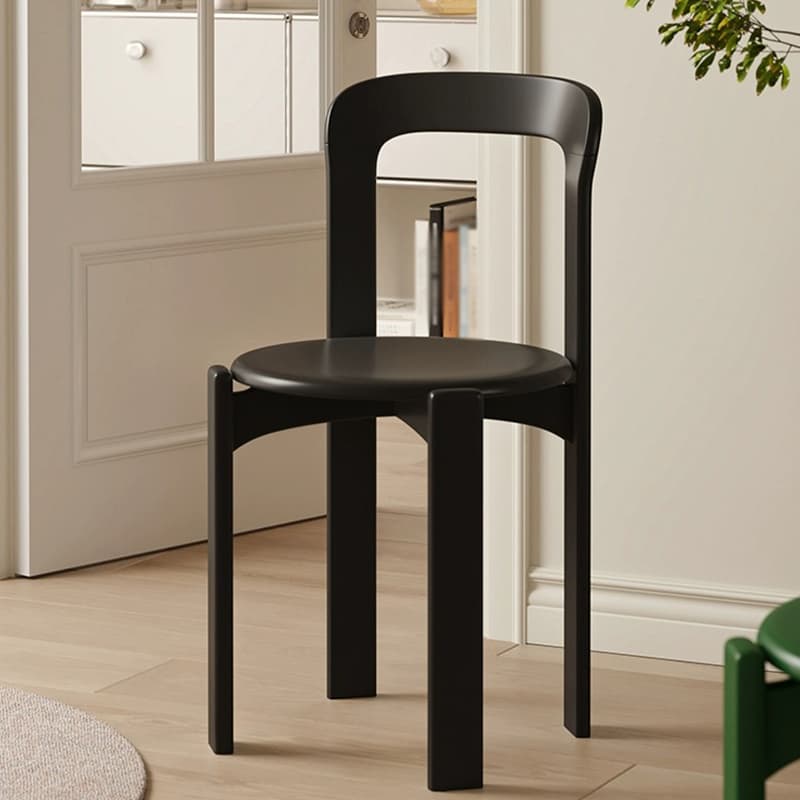 Modern Solid Wood Armless Dining Chair with Open Back for Kitchen & Dining thumbnail 8