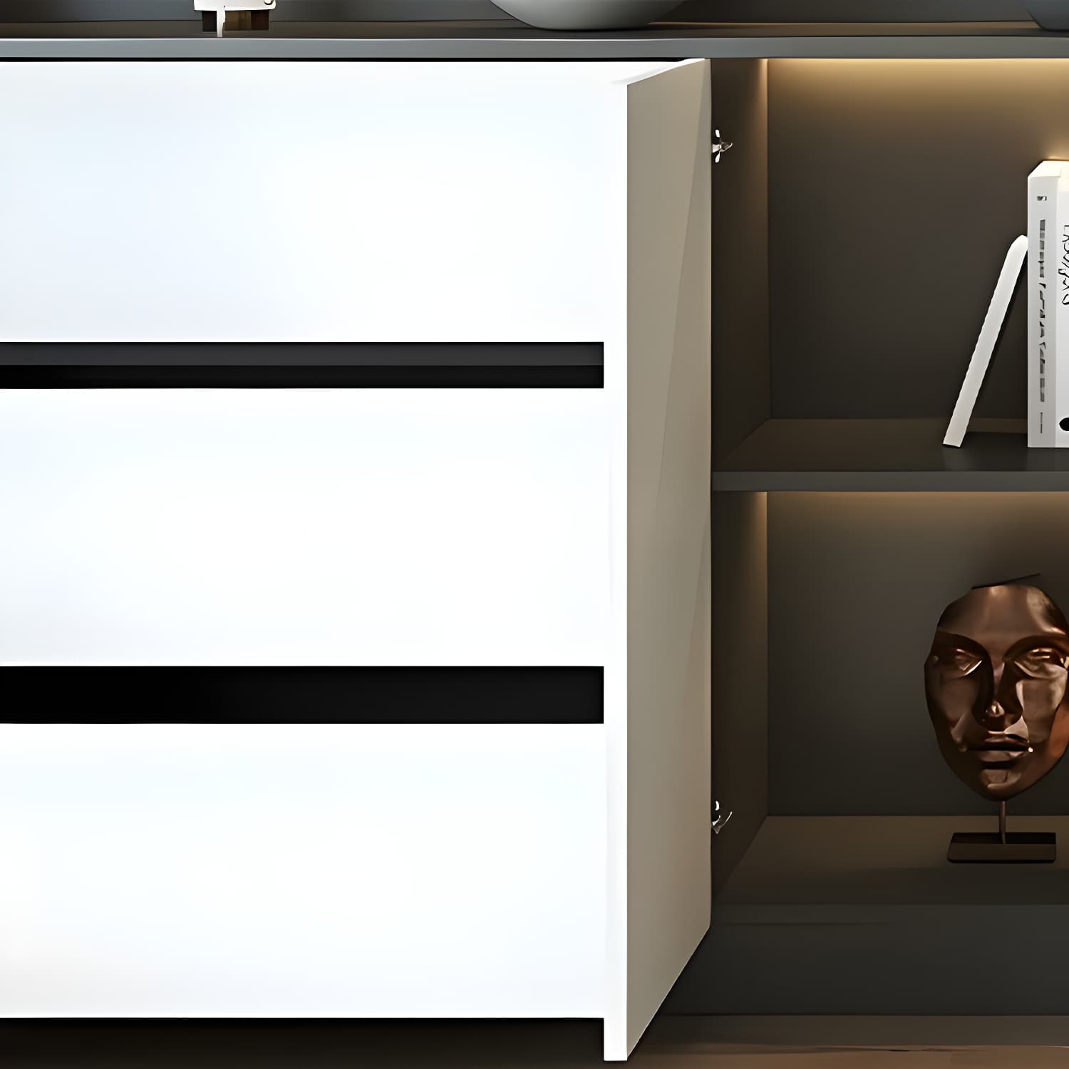 Modern Living Room Manufactured Wood Sideboard with Lighting thumbnail 11