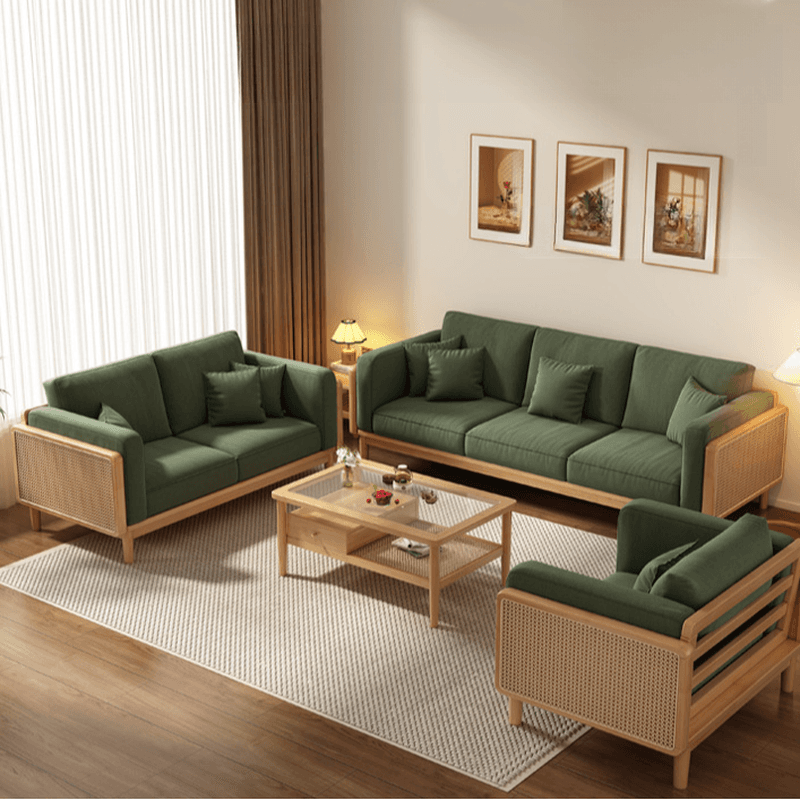 Victorian Style Jade Green Sofa Couch/Single Sofa for Sitting Room with 1 to 5 Pillows thumbnail 15