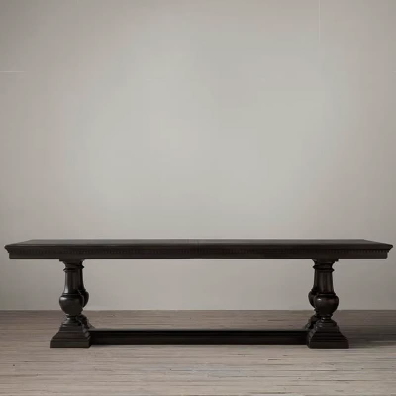 French Country Rectangle Wood Dining Table with Trestle Base, Full Assembly Needed thumbnail 13