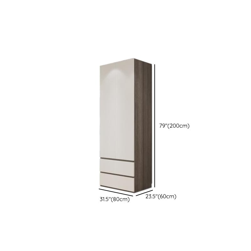 White Modish Wooden Independent Armoire Cabinet with Soft Close Drawer, Soft Close Door, and Interior Shelves thumbnail 20